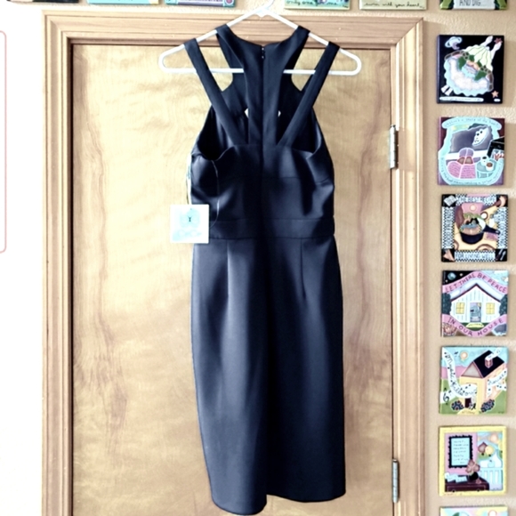 NWT Cece black strappy criss cross cut out cocktail dress size  4 - Picture 2 of 7